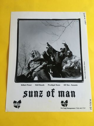 Sunz Of Man Press Photo 8x10,  Prodigal Sunn,  Hell Razah,  Wu - Tang Records.