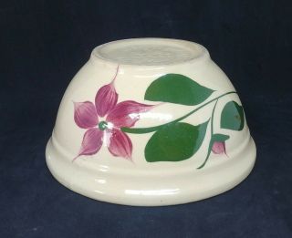 Vintage Watt Pottery 6 " 5 Petal Starflower Burgundy Bowl