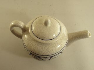 The Potting Shed Dedham Pottery Teapot W/Lid Rabbit Bunny Crackle 4