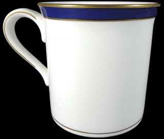 Lenox Fine Bone China Federal Cobalt Pattern W/gold Trim Coffee Cup Mug