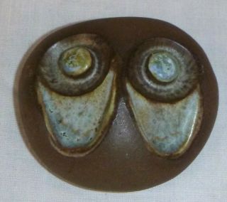 Vtg Mid Century Mod John W.  Delaplane Ceramic Art Pottery Owl Sculpture Signed