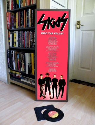 The Skids Into The Valley Promotional Poster,  Lyric Sheet,  Sex Pistols,  Big Country