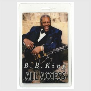 Bb King Authentic Concert Tour Laminated Backstage Pass B.  B.  King