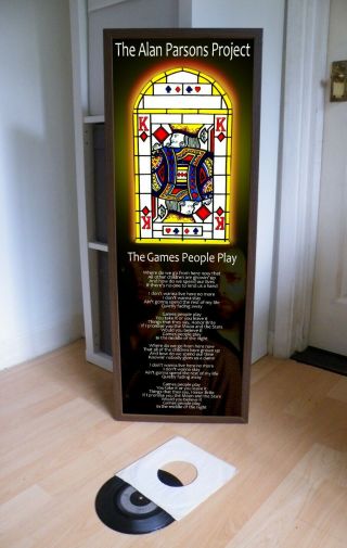 The Alan Parson The Games People Play Promotional Poster Lyric Sheet,  Prog Rock