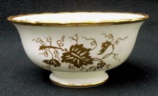 Royal Cauldon China N4241 Gold Grapevine Scalloped Pattern Open Sugar Bowl
