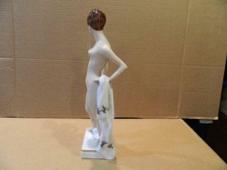 Royal Dux Bohemia Naked Woman Figurine Pixie Haircut Signed Jiri Cernoch Vintage 4