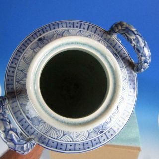 Royal Bonn China - Blue Delft Ship Vase - 12 inches 4