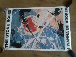 The Stone Roses I Wanna Be Adored GB eye Poster Ian Brown john squire madchester 2