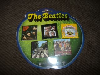 Pkg 5 Button Pins/pinbacks The Beatles Collectible Album Covers - Offical Apple