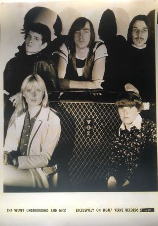 The Velvet Underground & Nico Lou Reed Black & White Uk Import Poster 23 X 33