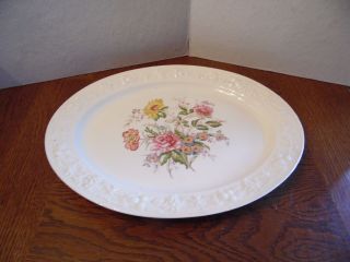 Vintage 13 " Oval Platter Th6 Homer Laughlin Eggshell Theme Floral Design