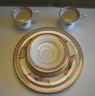 10 Pc.  Noritake Momentum Service For 2,  Dinner,  Salad,  Bread Plate,  Cup / Saucer