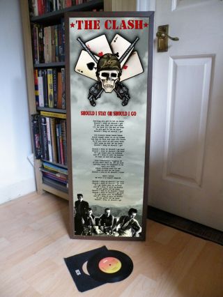 The Clash Should I Stay Or Should I Go Promo Lyric Poster,  Sex Pistols,  Damned
