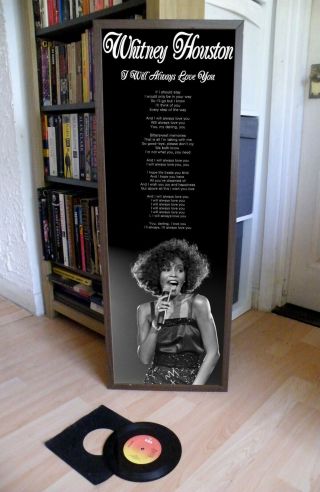 Whitney Houston I Will Always Love You Poster Lyric Sheet,  Theatre,  Jazz,  R And B