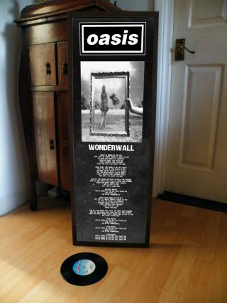 Oasis Wonderwall Poster Lyric Sheet,  Blur,  Wmorning Glory,  Back In Anger