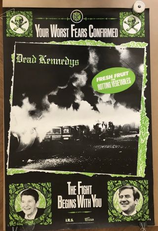 1982 Dead Kennedys Fresh Fruit For Rotting Vegetables Promo Poster Punk Irs