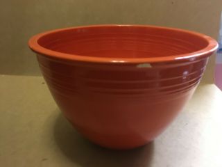 Vintage No.  6 Red Orange Fiesta Mixing Bowl 10 " X 6 1/2 "