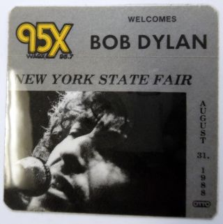Bob Dylan Never Ending Tour 1988 Backstage Pass Ny State Fair 80 
