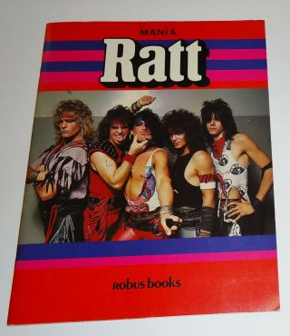Ratt " Metal Mania " 1984 Book Published By Robus With Fold - Out Poster