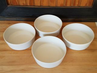 Set Of 4 Block Spal Lisboa White Cereal Soup Bowls Made In Portugal