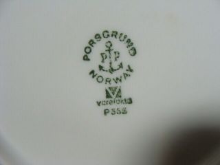 Porsgrund Norway 5 Porcelain Farmers Rose Plates Vintage 6 1/8 