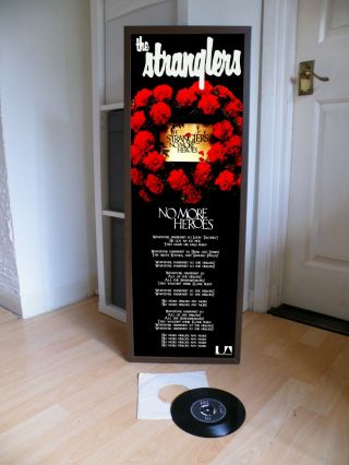 The Stranglers No More Heroes Promo Lyric Poster,  Rattus,  Raven,  Black And White