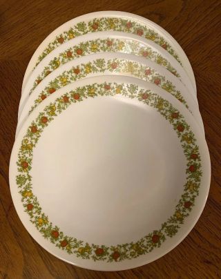 Set Of 4 Corelle Corning Spice Of Life 8.  5” Salad Plate Vintage Discontinued