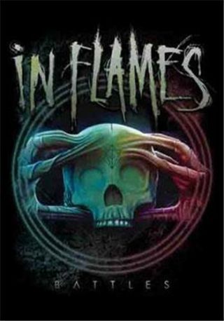 In Flames Rock Flag/ Tapestry/ Fabric Poster " Battles "