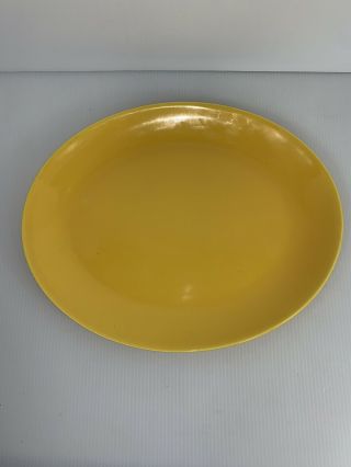 Rhythm Yellow By Homer Laughlin Large Platter Plate 11 X 13 1/2 " D52n4 Mcm Vtg