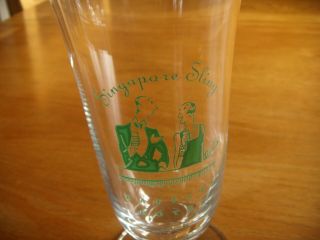 VINTAGE SINGAPORE SLING GLASS FROM RAFFLES HOTEL. 2