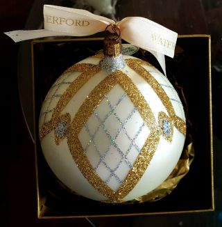 Vintage Waterford Holiday Heirlooms Ornament Silver & Gold