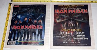Iron Maiden Dream Theater 2010 Final Frontier Concert Ad Advert Poster,  Article