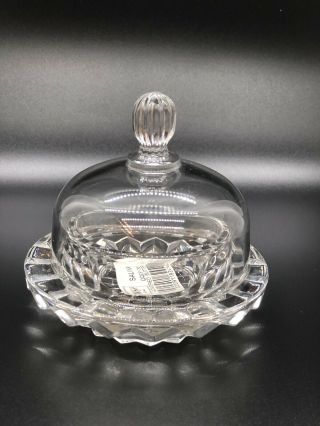Mikasa Salina Lead Crystal Round Covered Butter Dish Qq231 360