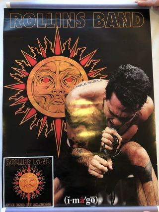 Rollins Band Henry Black Flag Promo Poster Punk Rare
