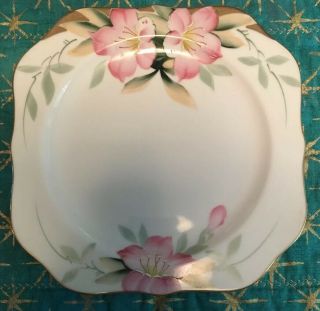 Noritake Azalea 7 - 5/8 Inch Square Luncheon Plate 19322 Red Mark - 11 Available