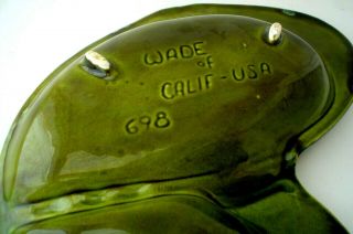 Vintage Mid Century Wade of California Pottery Ashtray with Green Drip Glaze 5