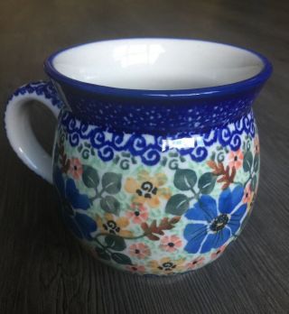 Polish Pottery Boleslawiec Hand Made In Poland Coffee Tea Cup Mug Ukraska Unikat