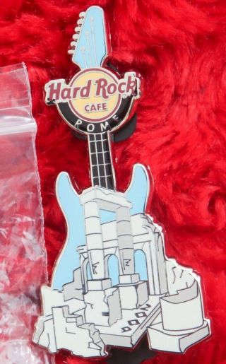 Hard Rock Cafe Pin Rome Independence Day Guitar Ancient Ruins Hat Lapel