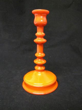 Northwood Glass Candle Stick - Chinese Coral