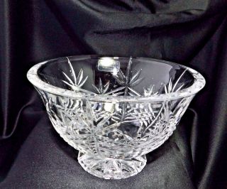 Towle Full Lead Crystal 5 " Footed Bowl Made In Austria Cut Crystal - Clear