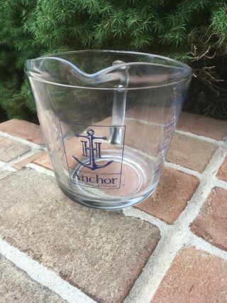 Anchor Hocking Blue Print 4 Cup - 1 Quart 32 Oz Glass Measuring Cup
