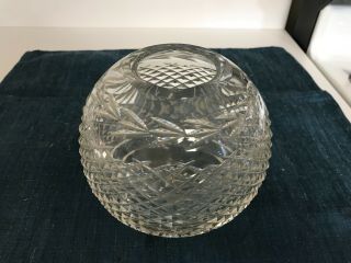 Vintage Large 6 " Waterford Glandore Cut Crystal Rose Bowl Vase