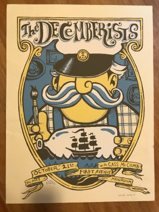 The Decembrists Screen Printed Two Posters First Avenue Signed Numbered Indie
