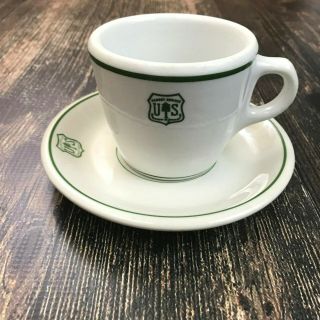 U.  S.  Forest Service Coffee Cup Saucer Vtg 40s Tempco Sterling Restaurant Ware 2
