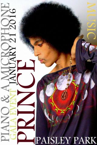 Prince Singer Rock Pop Legend Paisley Park Record Poster 13x20 " 24x36 " 32x48 " 8