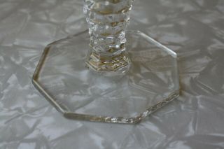 3 Pc Vintage FOSTORIA AMERICAN CUBE Elegant Glass Candlesticks & Ice Bucket 6
