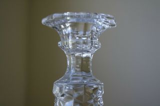 3 Pc Vintage FOSTORIA AMERICAN CUBE Elegant Glass Candlesticks & Ice Bucket 8