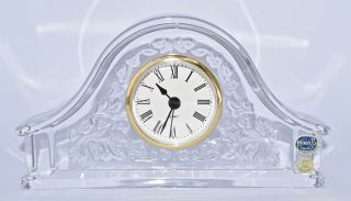 Lovely Large Bohemia Crystal Clock - Mantle / Bedside Clock -