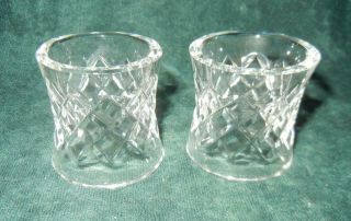 (2) Waterford Crystal Comeragh Napkin Rings