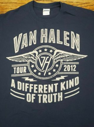 Van Halen A Different Kind Of Truth Concert Tour T - Shirt 2012 Adult 2xl Blue